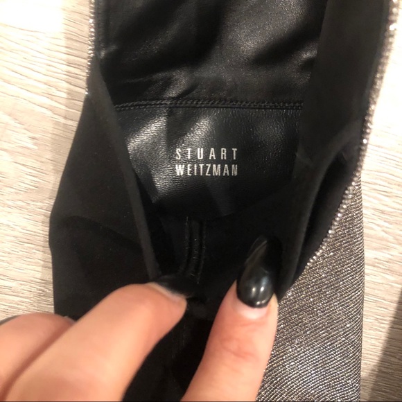 Stuart Weitzman Glitter 5050 Thigh Boots Sz 9.5W - Picture 4 of 8